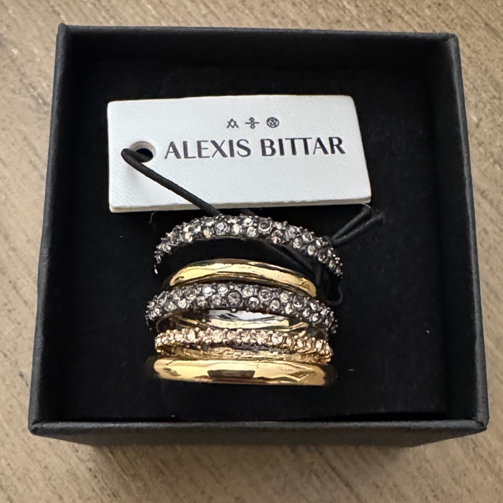Alexis Bittar Pavé Orbit Crystal-Encrusted Layered Ring
